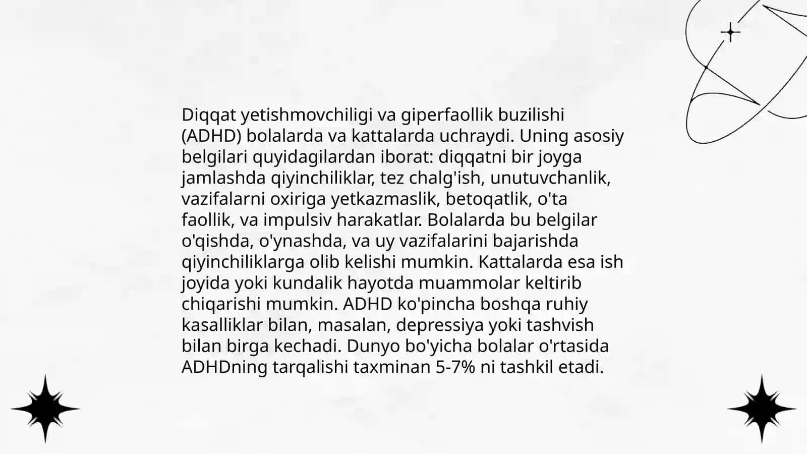 Bolalar xulq-atvoridagi og'ishishlarni diagnostika qilish 4