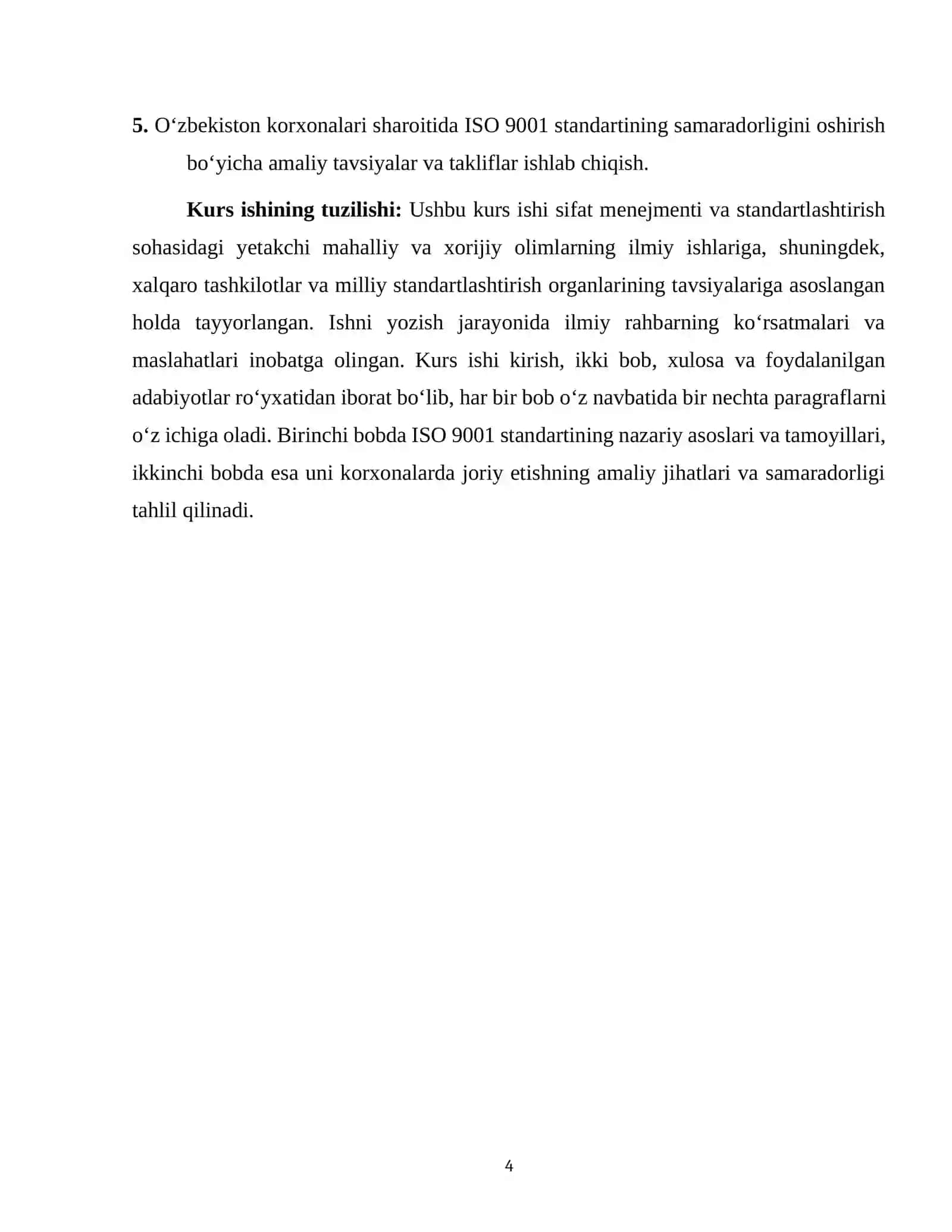 ISO 9001 standarti va uning korxonadagi ahamiyati 4