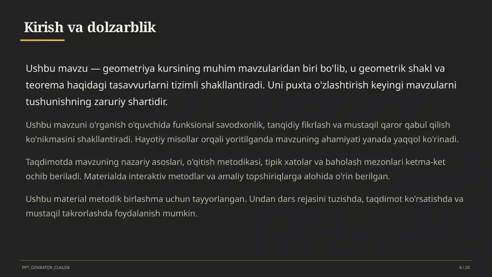 Harakatlar: simmetriya, burish, parallel ko'chirish (9-sinf) 4