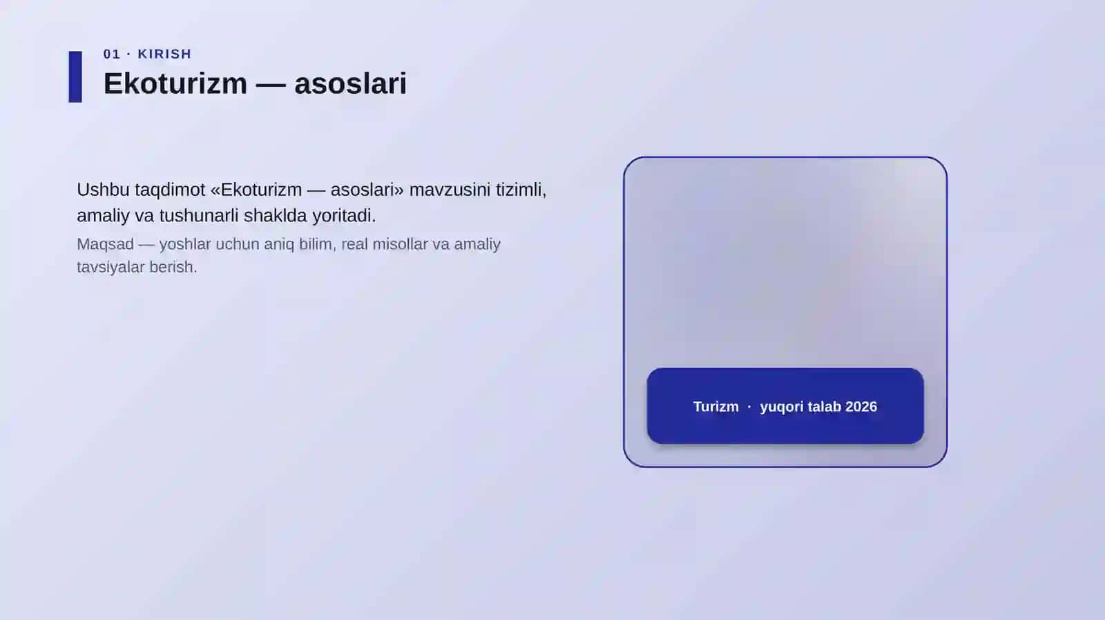 Ekoturizm — asoslari 4