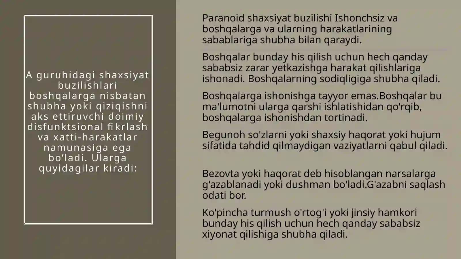 Shaxs buzilishlari 4