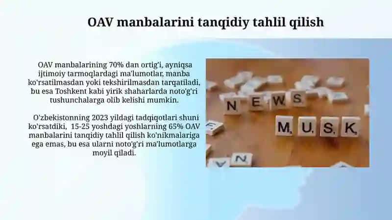 Axborot Manbalarini Baholash va Tanqidiy Fikrlash 4