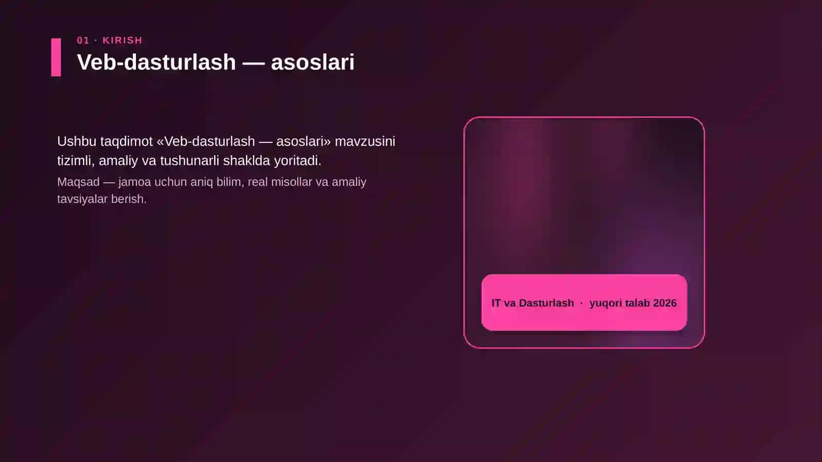 Veb-dasturlash — asoslari 4