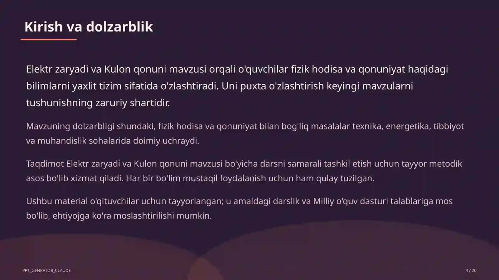 Elektr zaryadi va Kulon qonuni (8-sinf) 4