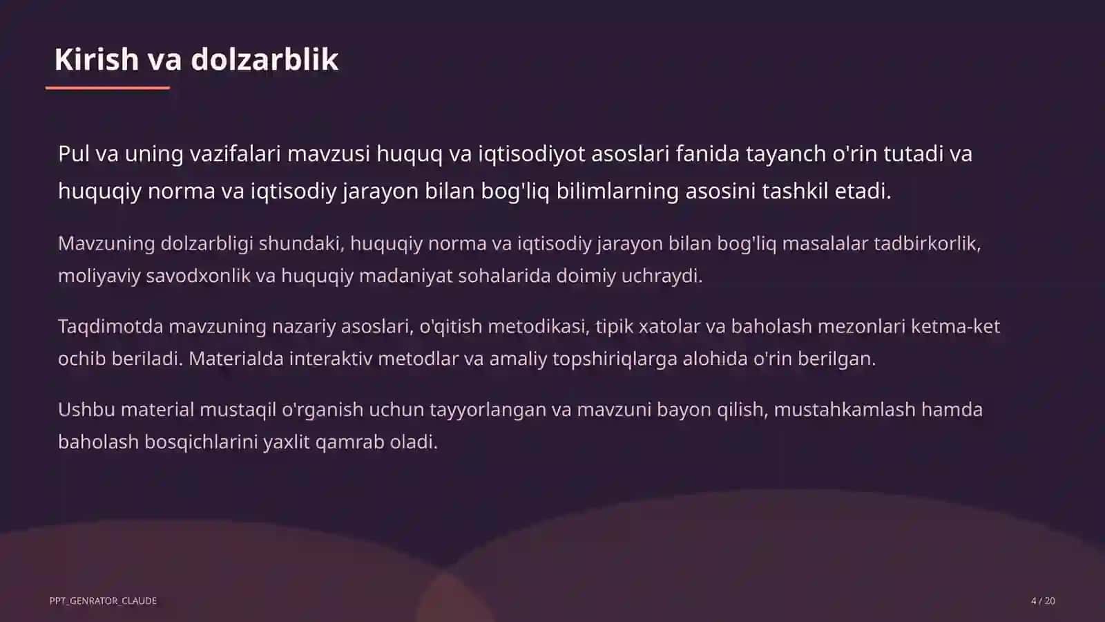 Pul va uning vazifalari (9-sinf) 4