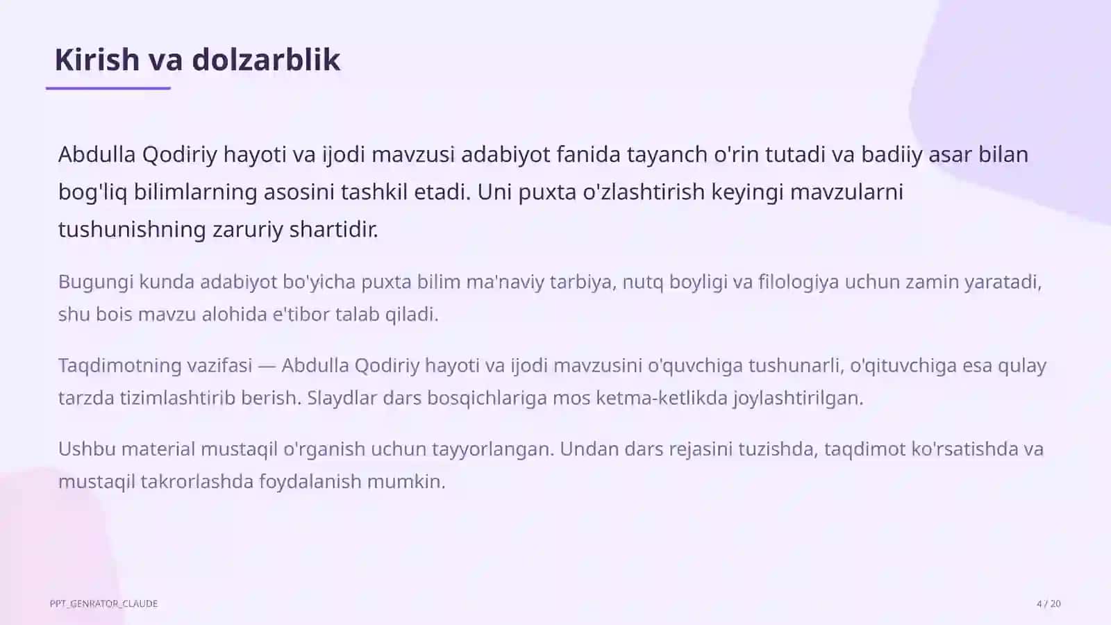 Abdulla Qodiriy hayoti va ijodi (7-sinf) 4