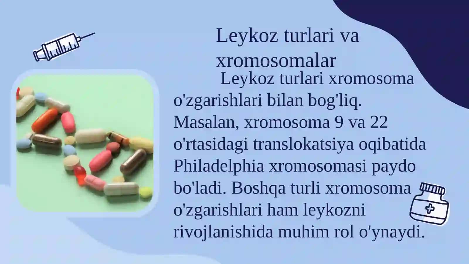 Leykozrivojlanishidaxromosomaoʻzgarishlariniroli 4