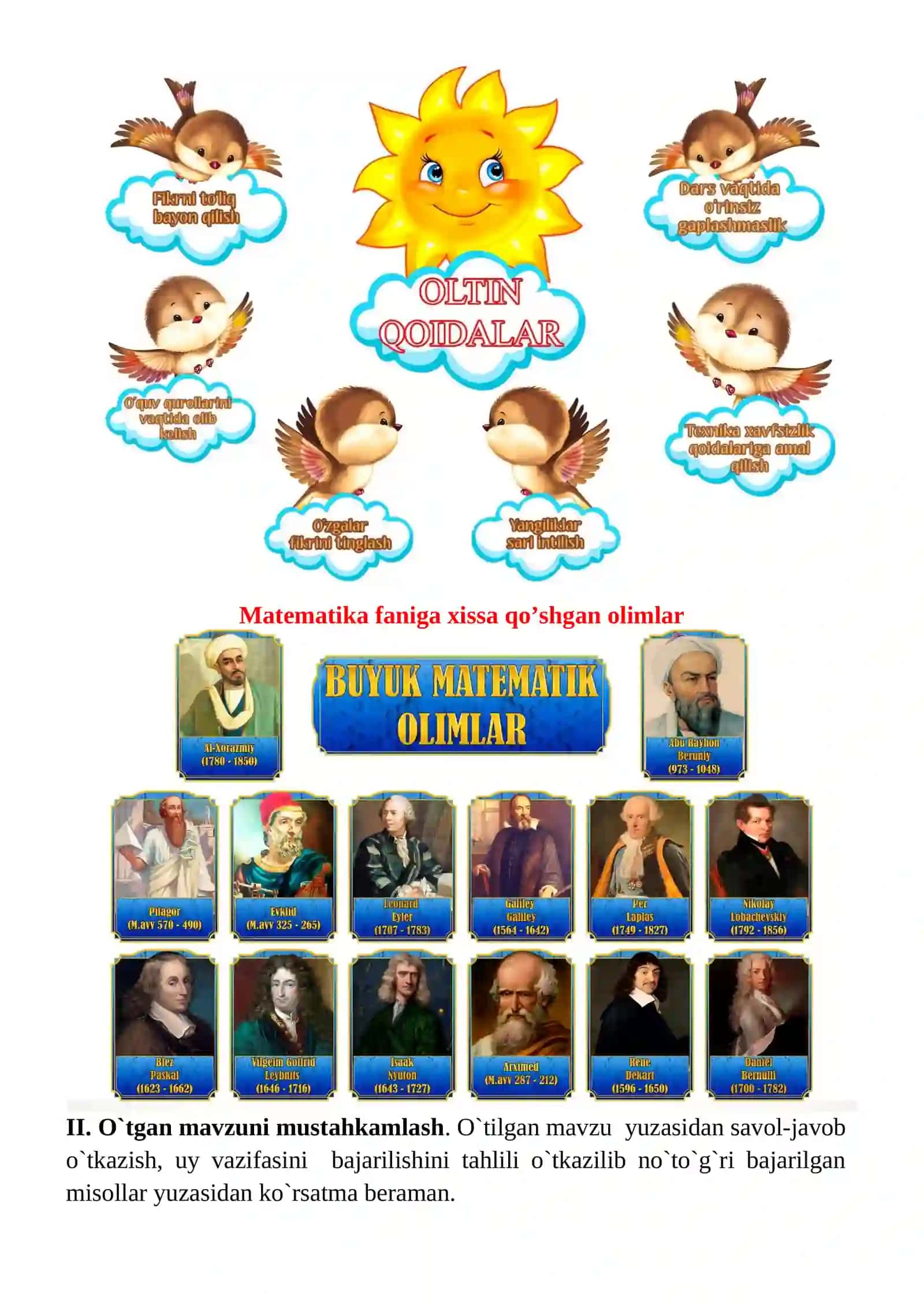 20 gacha bo‘lgan sonlarni qo‘shish 1-sinflar uchun Matematika fanidan dars ishlanmasi 4