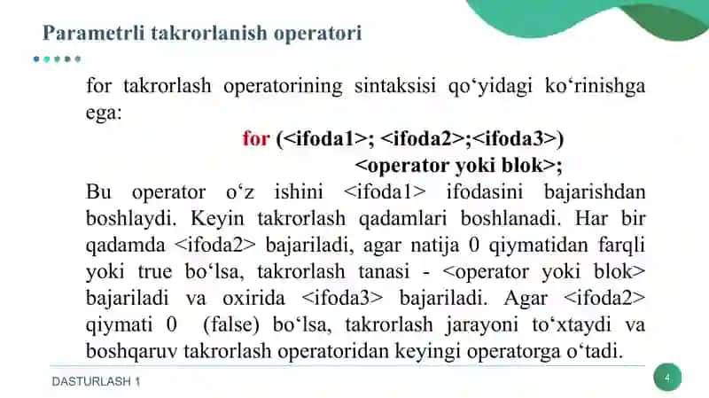 DASTURLASH 1 4