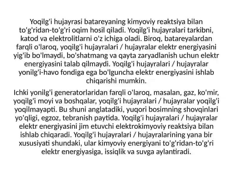 Yoqilg'i hujayralari 4