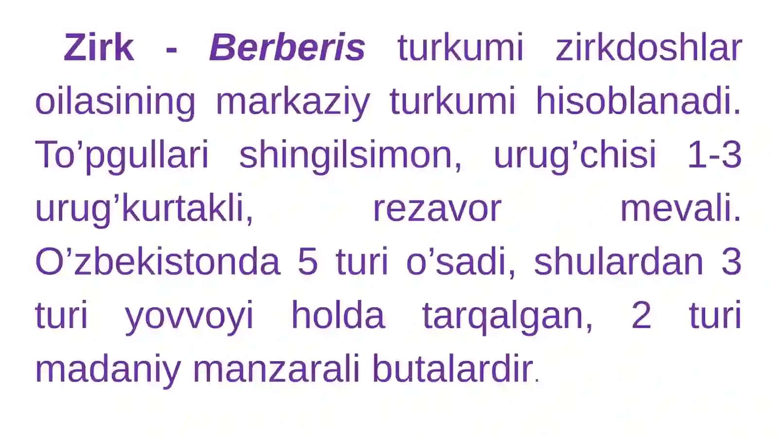 ZIRKDOSHLAR VA NARGISDOSHLAR OILALARI 4