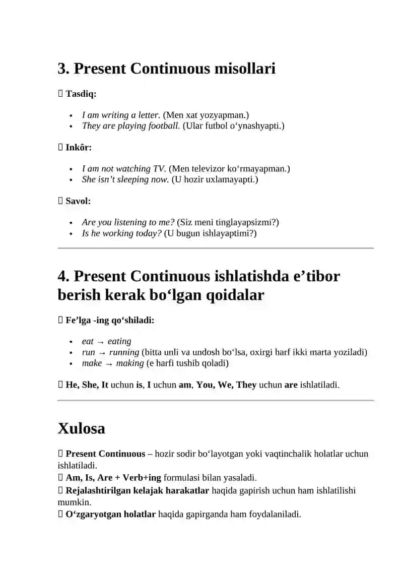 Present Simple Tense 4