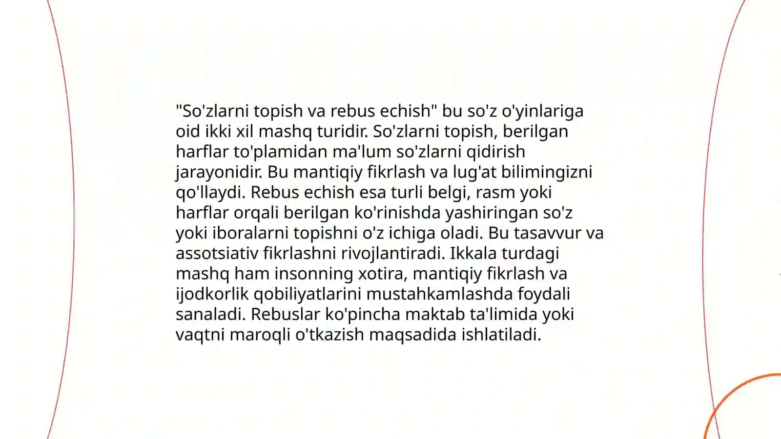 Rebuslardan tõgaraklarni tashkil etish 4