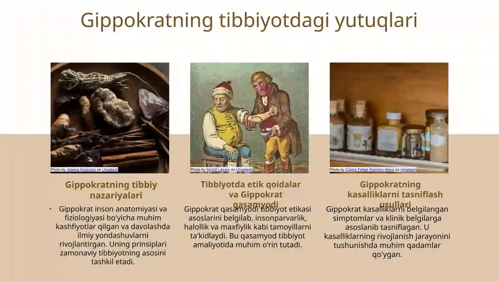 Tibbiyotning rivojlanishida Gippokratning o'rni 4