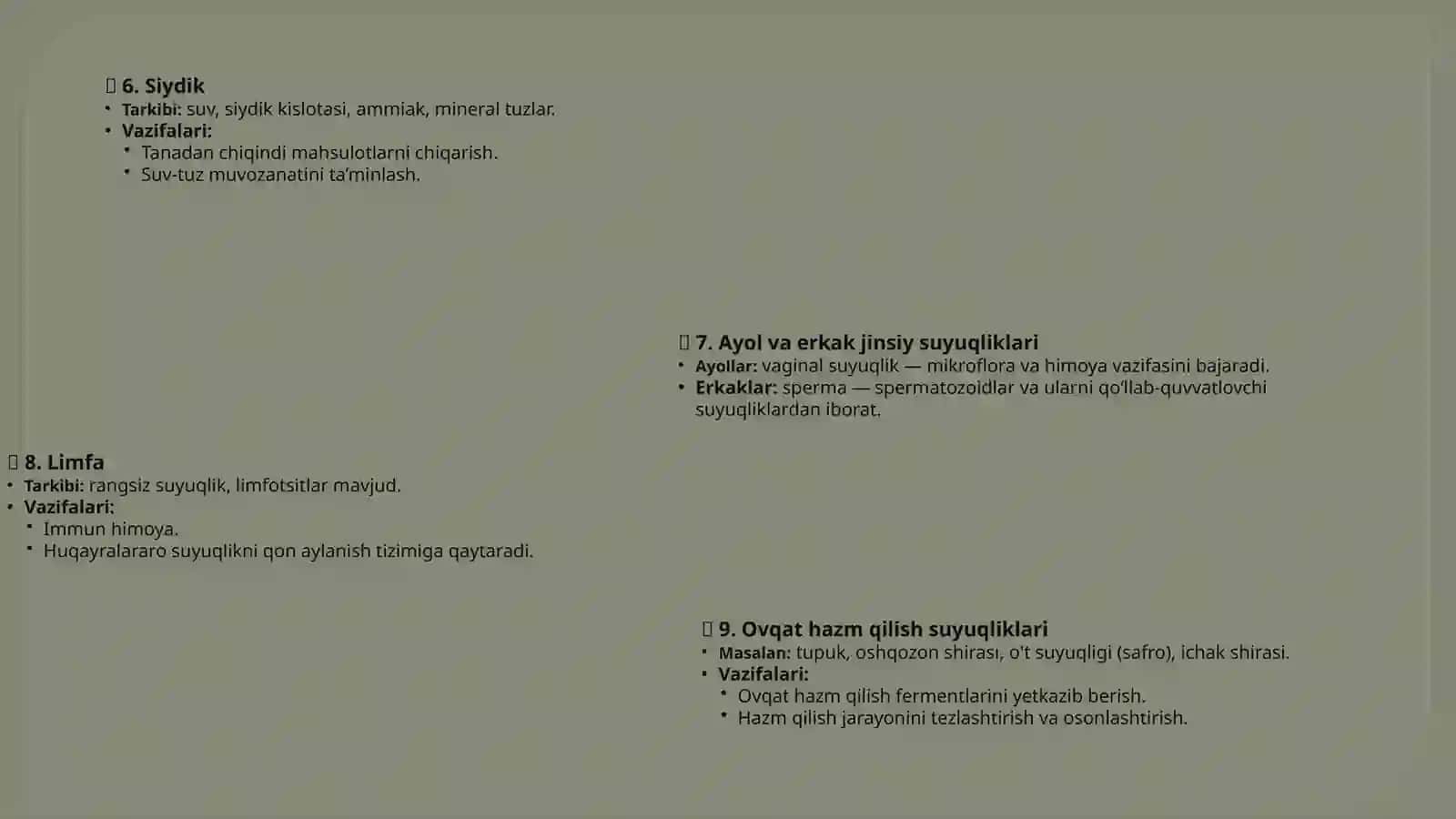 Organizmning biologik suyuqliklari 4