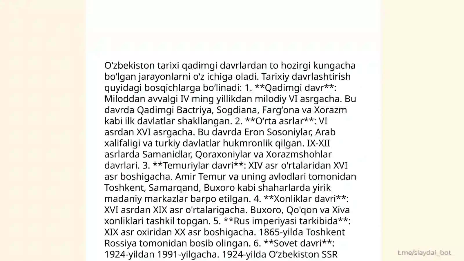 O'zbekiston tarixi fani predmeti maqsad va vazifalari 4