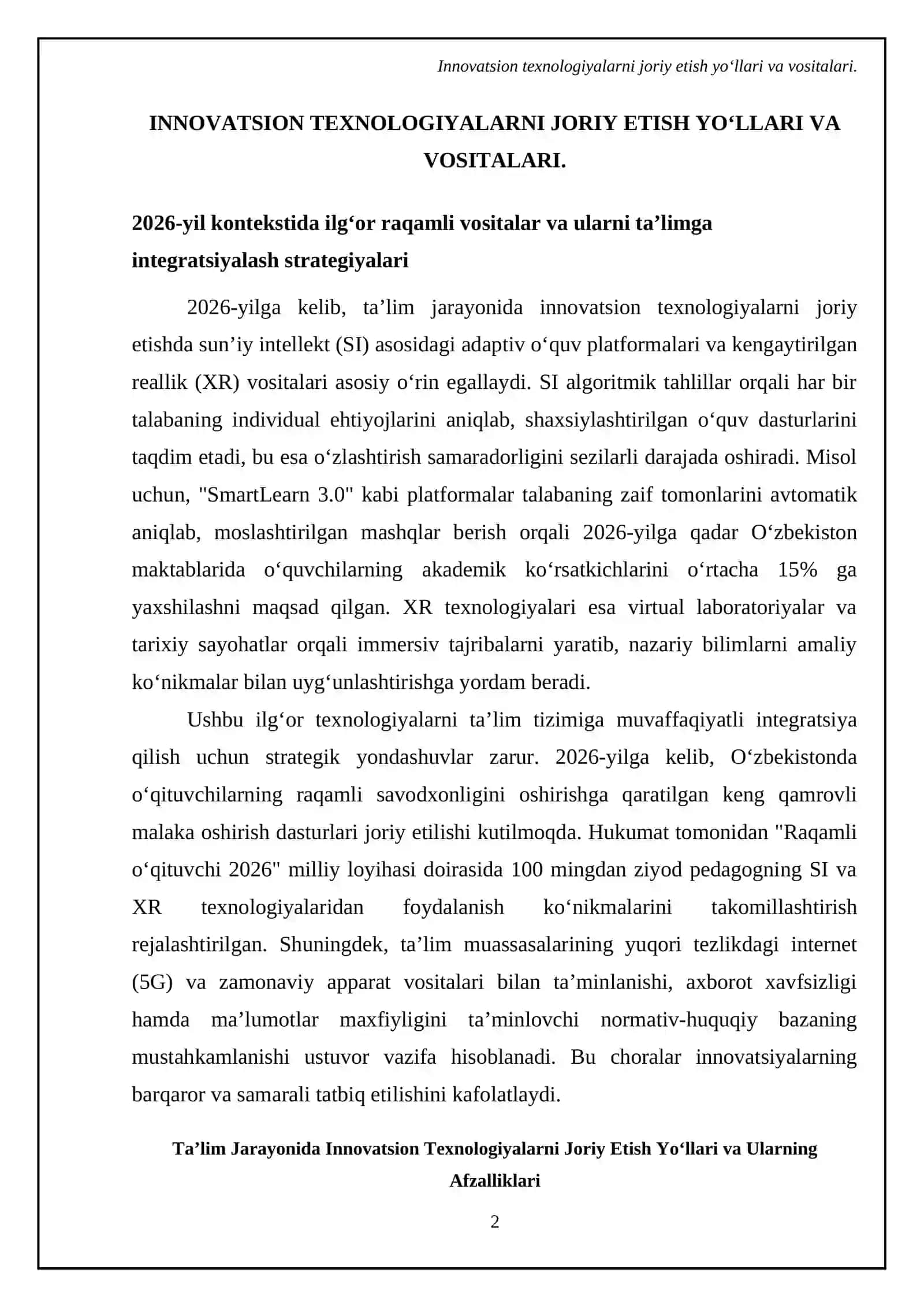Innovatsion texnologiyalarni joriy etish 4