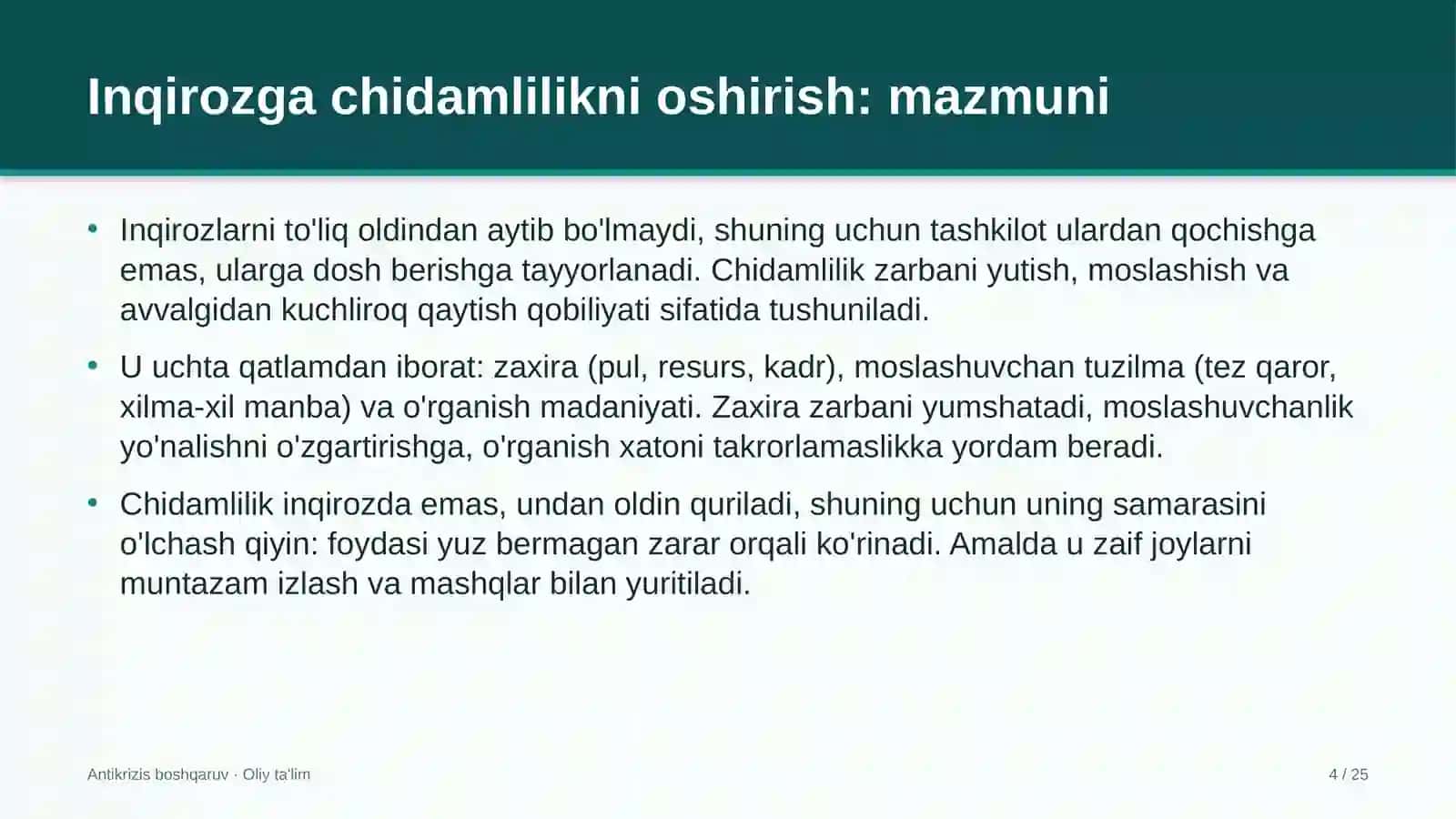 Kadrlar agentliklarida inqirozga chidamlilikni oshirish 4