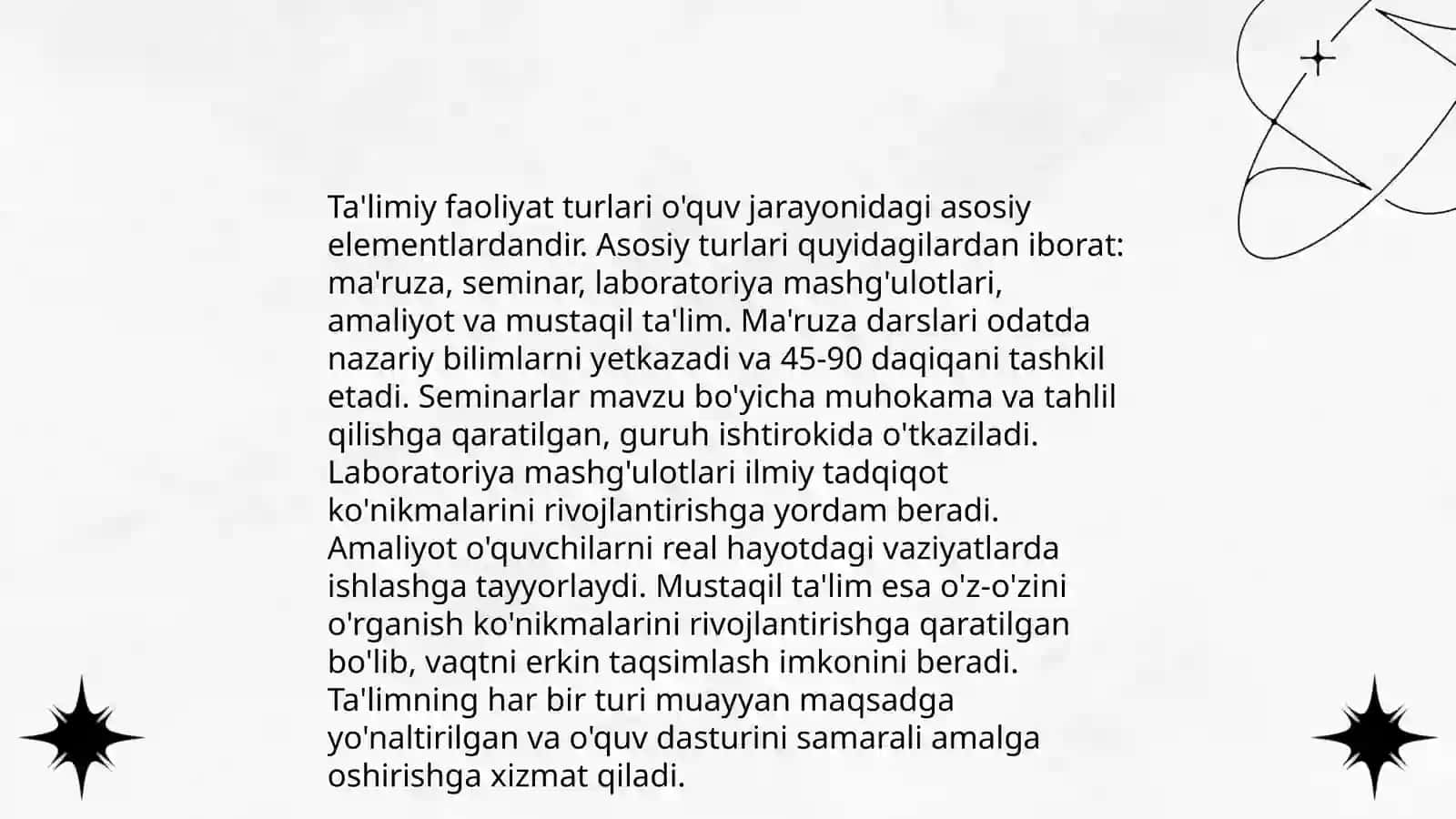 Rivojlantiruvchi markazlarda ta'limiy faoliyat va ularga qo'yiladigan talablar 4