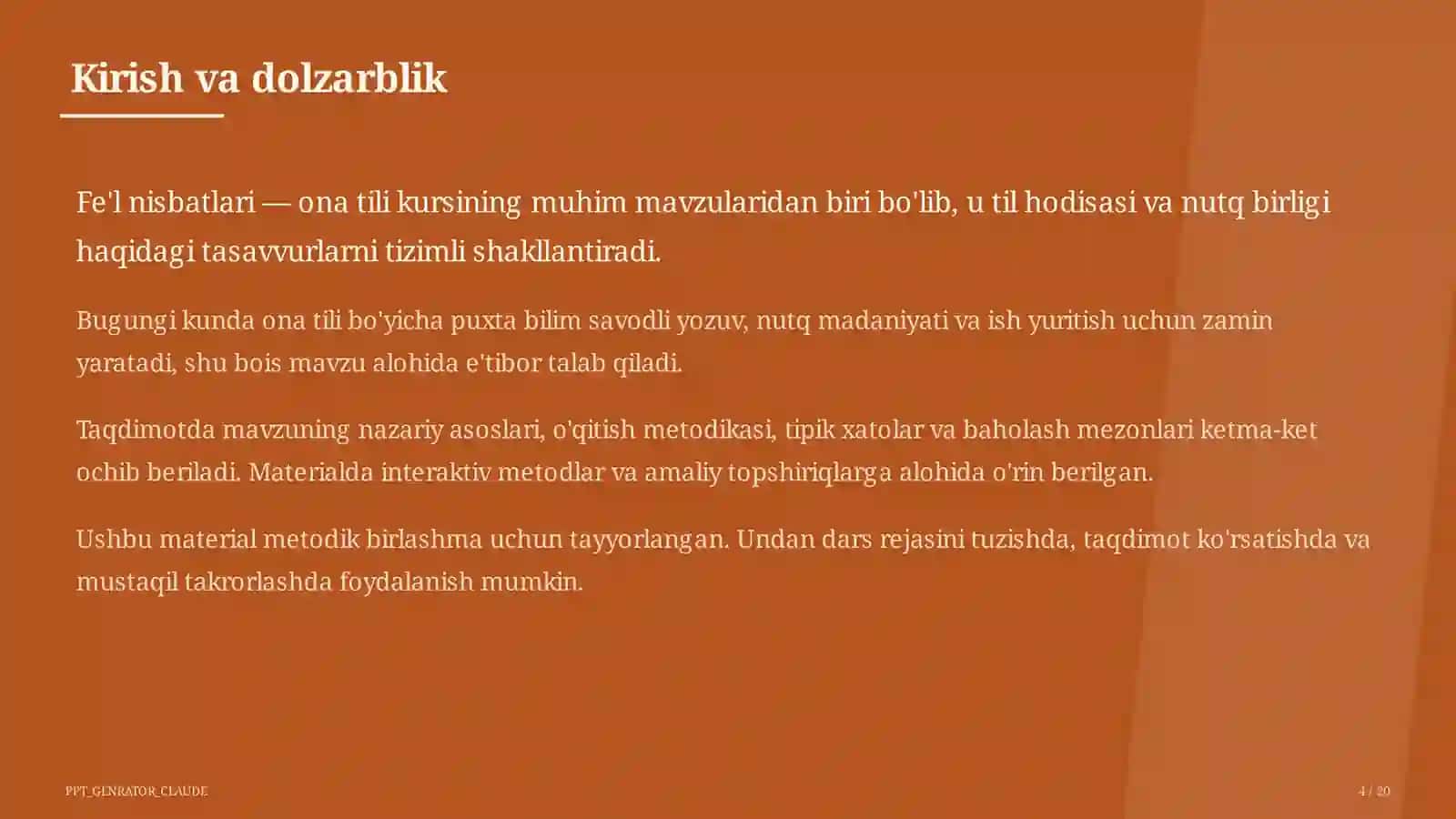 Fe'l nisbatlari (7-sinf) 4