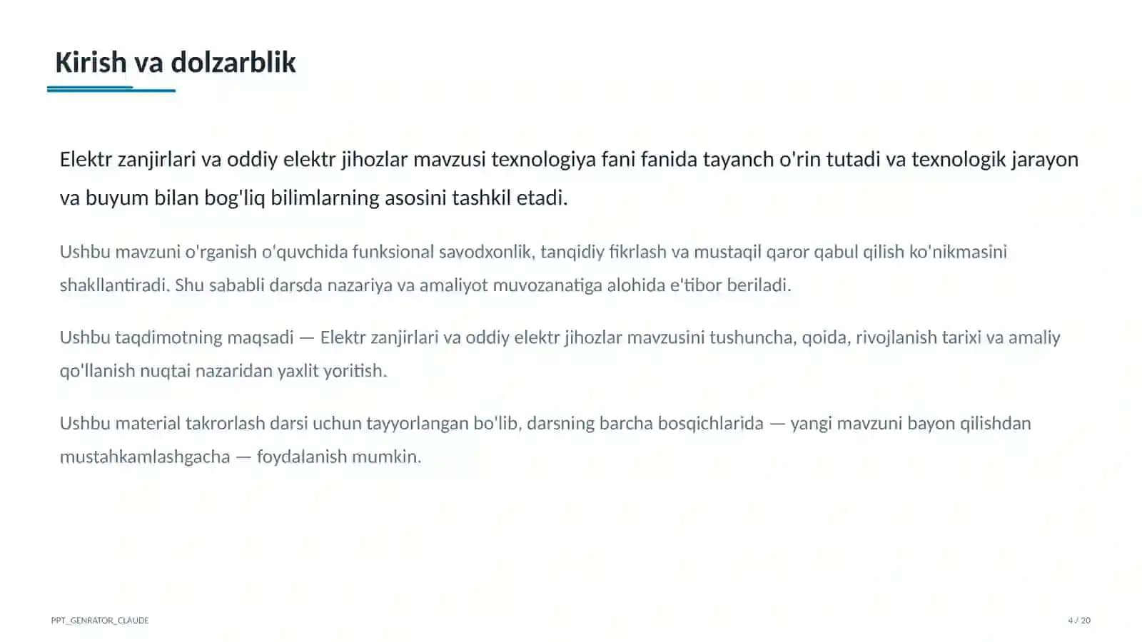Elektr zanjirlari va oddiy elektr jihozlar (7-sinf) 4