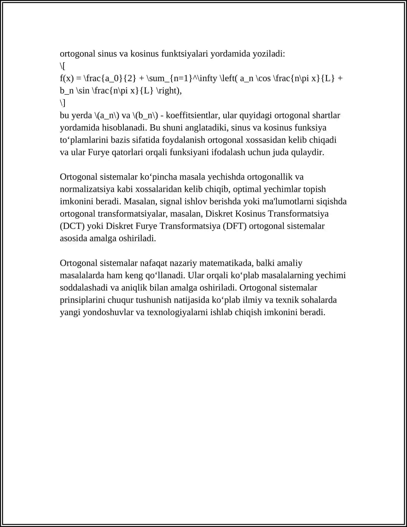 ORTOGONAL VA ORTANORMAL SISTEMALAR 4