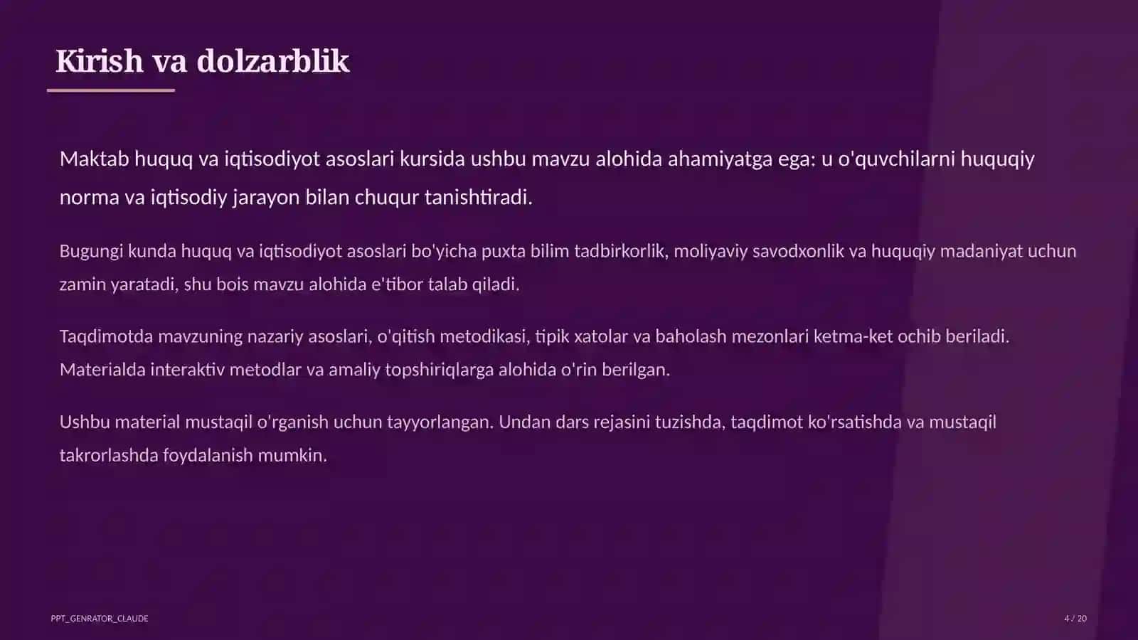 Huquq va iqtisodiyot asoslari (9–11) 4
