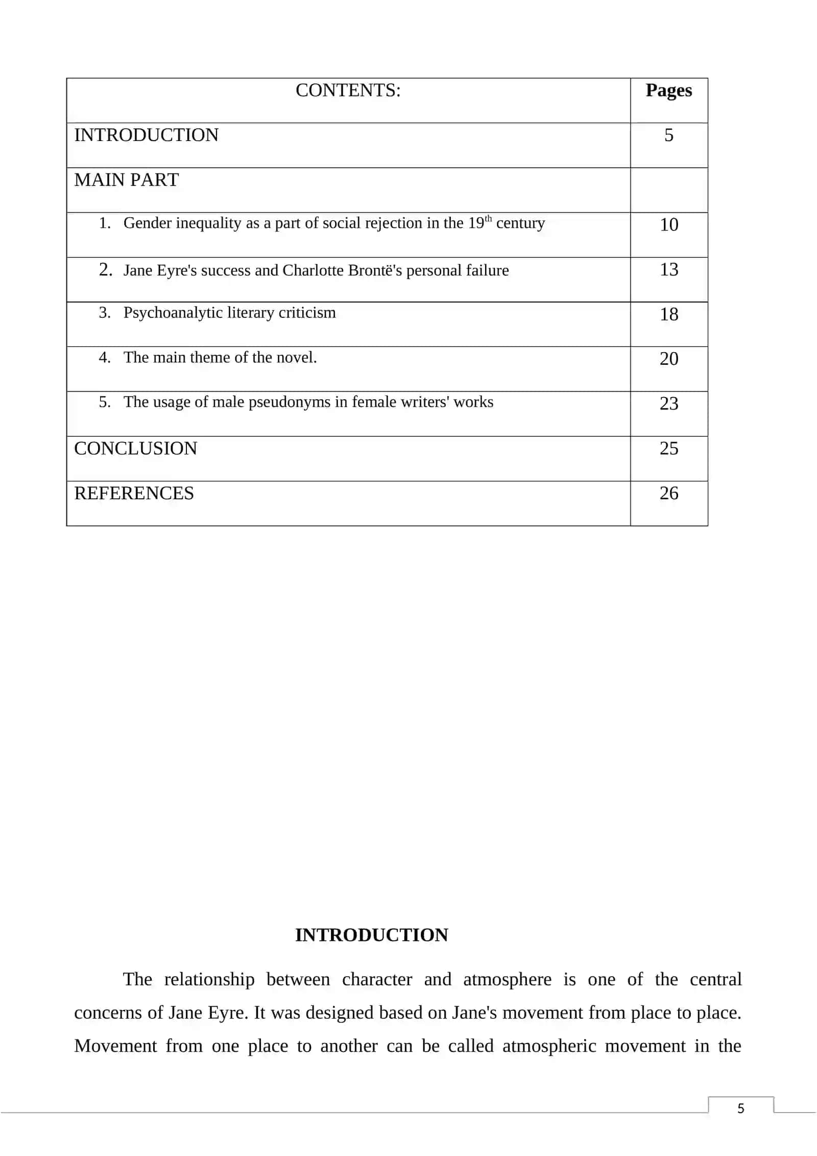 Course paper: Social rejection in the novel “Jane Eyre” by Charlotte Bronte 4