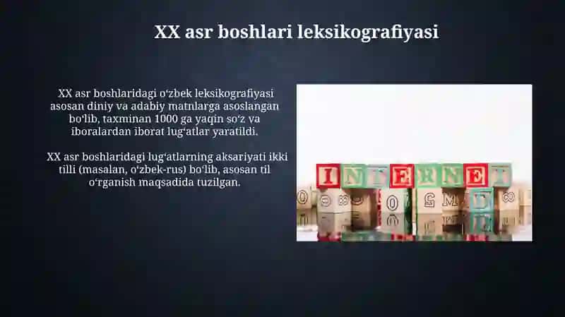 Oʻzbek tili leksikografiyasining taraqqiyot bosqichlari 4
