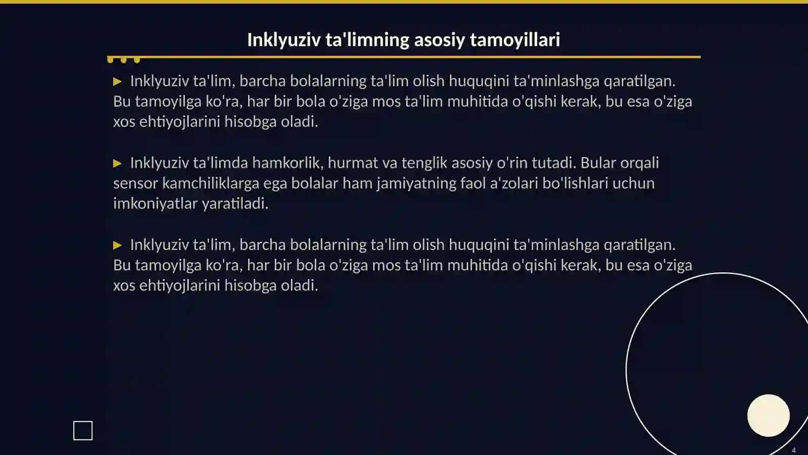 Sensor (eshitishida) kamchiliklarga ega bo'lgan bolalar uchun inklyuziv ta’lim strategiyalari va ularni amalga oshirish uchun shart-sharoitlari 4