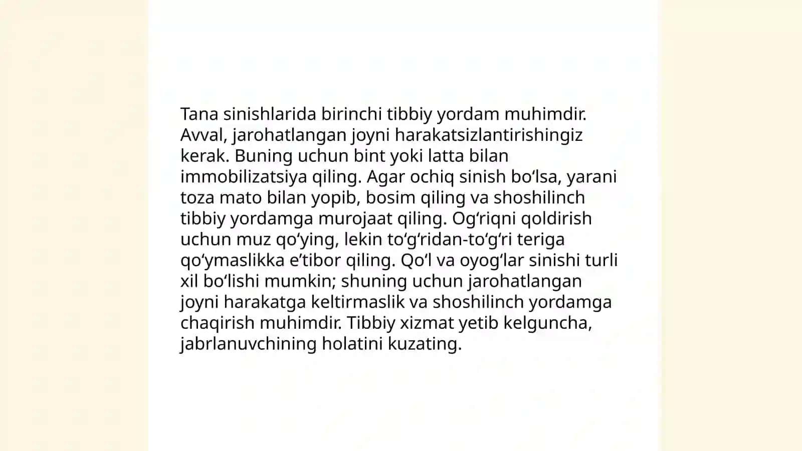Tayanch-harakat apparati sinishlari va chiqishlarini tashxislash 4