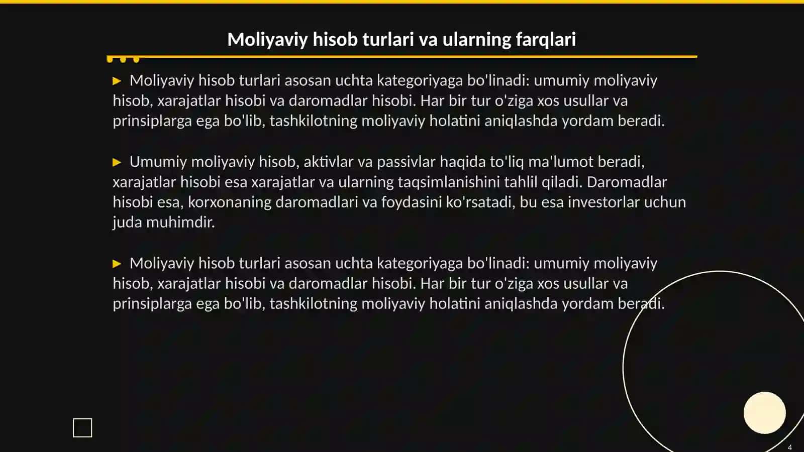 Moliyaviy hisob asoslari fani haqida 4