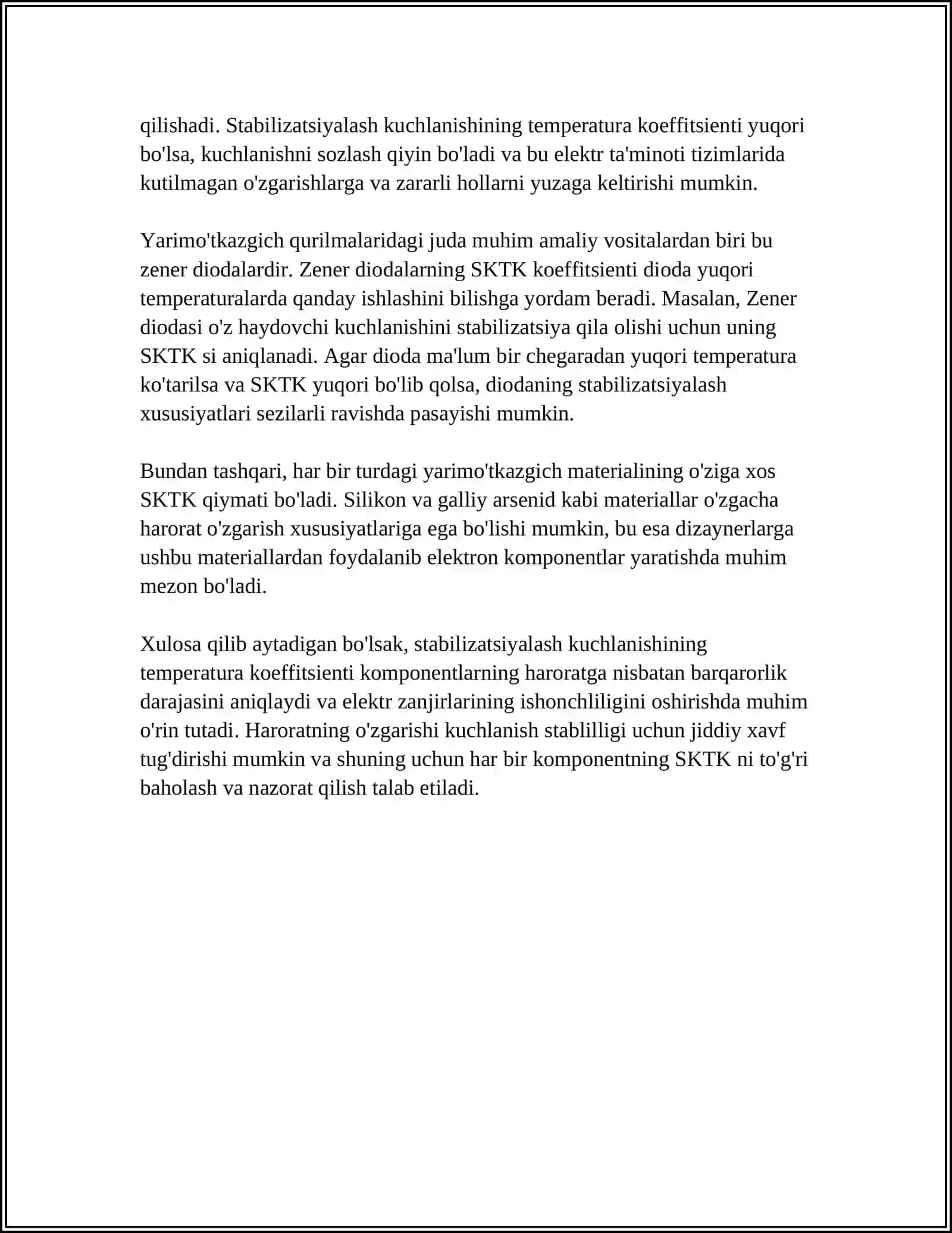 SITABILIZATSIYALASH KUCHLANISHNING TEMPERATURA KOEFISENTI 4