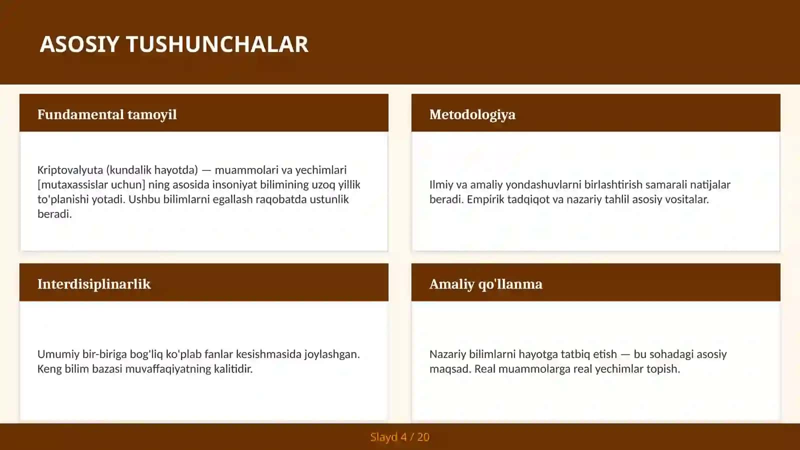 Kriptovalyuta (kundalik hayotda) — muammolari va yechimlari [mutaxassislar uchun] 4