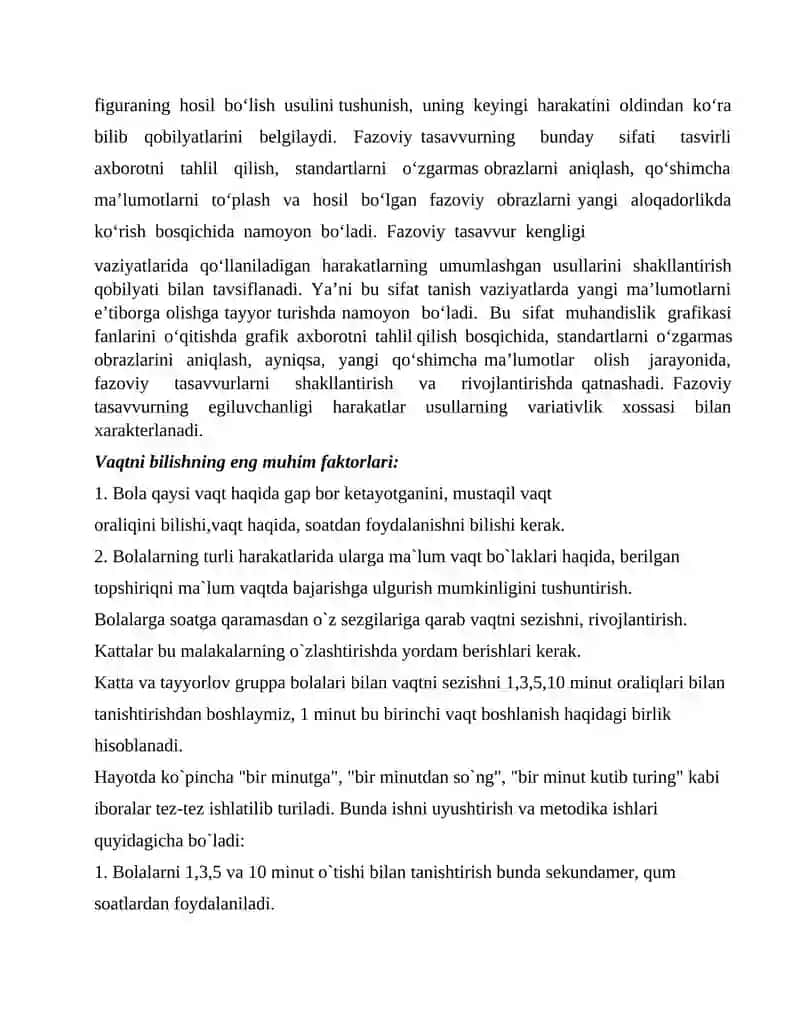 FAZOVIY TASAVVURLARNI RIVOJLANTIRISH VAZIFALARI 4