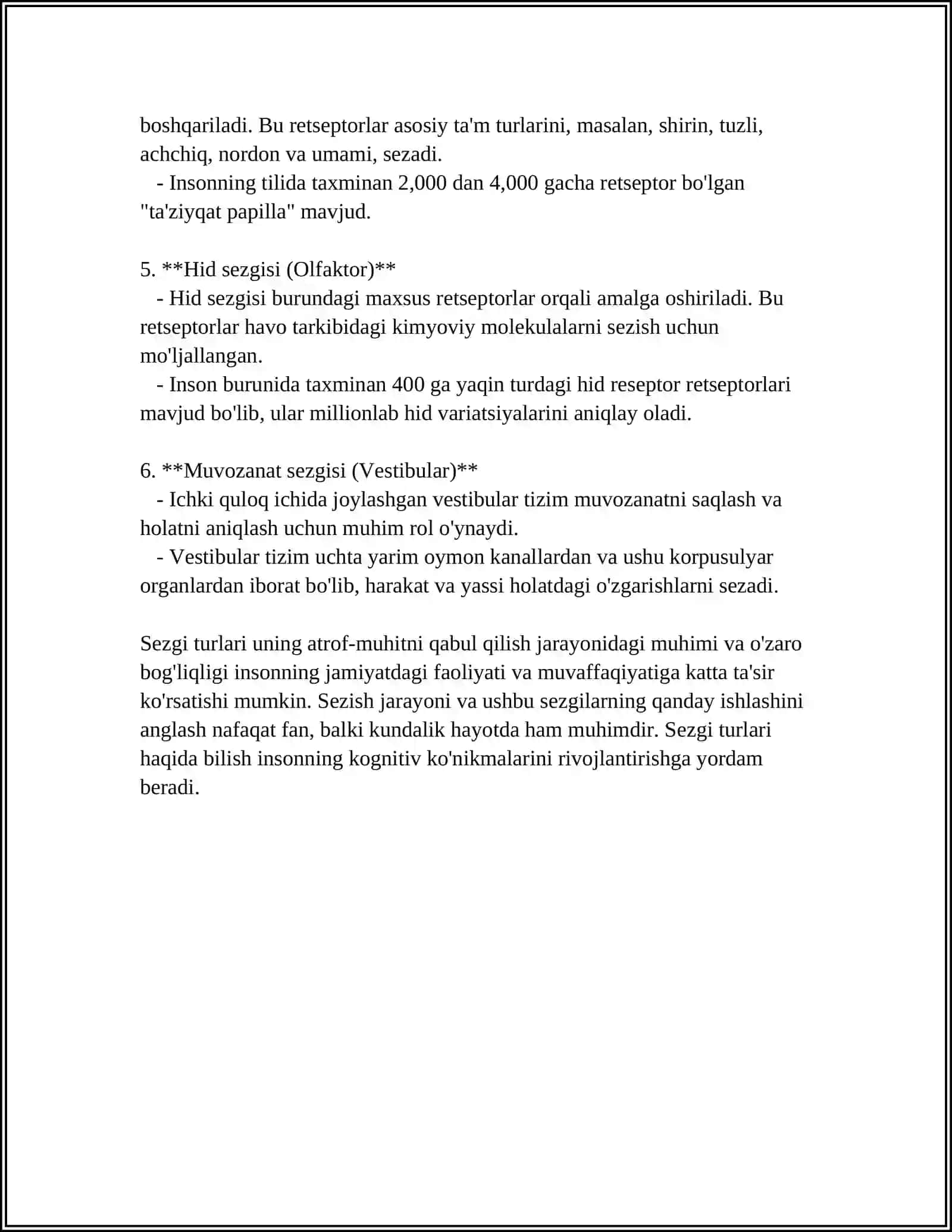 SEZGILAR HAQIDA UMUMIY TUSHUNCHA 4