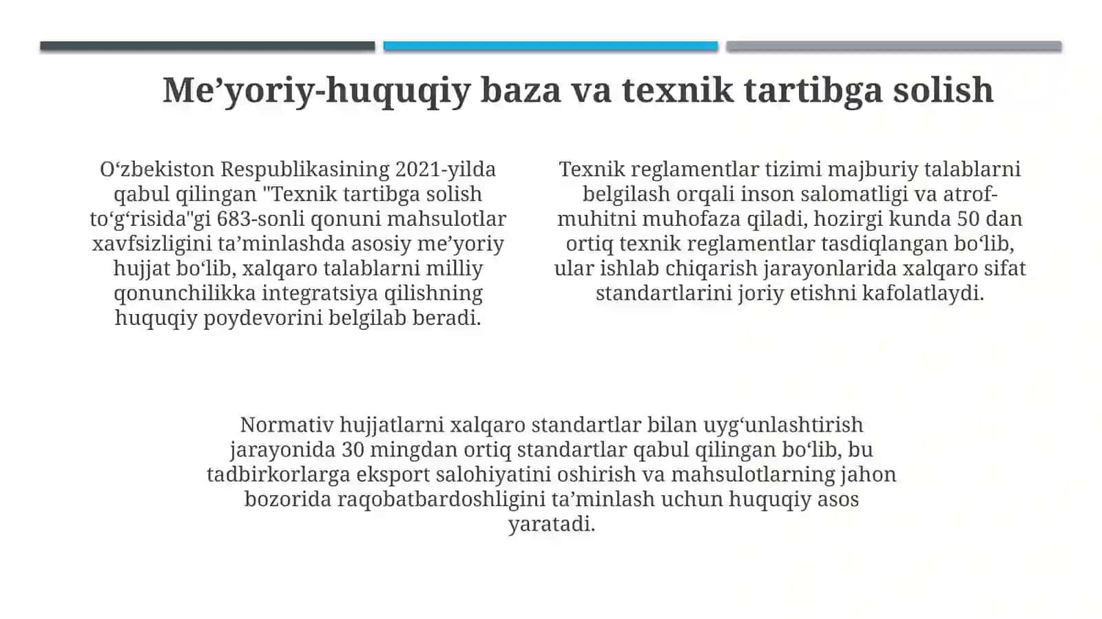 O‘zbekiston Respublikasida standartlashtirish xizmati 4