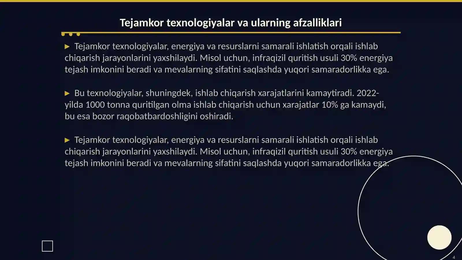 Olma mevasini quritish texnologiyalari 4