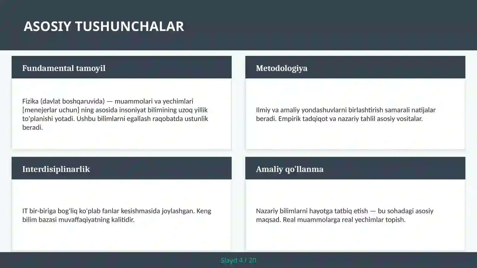 FIZIKA (DAVLAT BOSHQARUVIDA) — MUAMMOLARI VA YECHIMLARI [MENEJERLAR UCHUN] 4