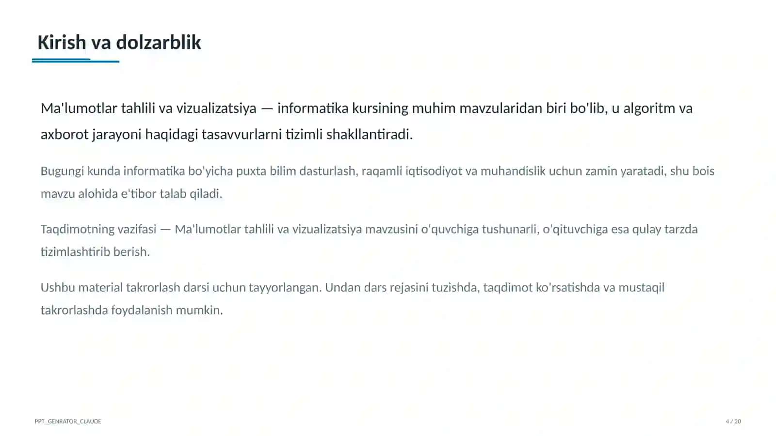 Ma'lumotlar tahlili va vizualizatsiya (11-sinf) 4