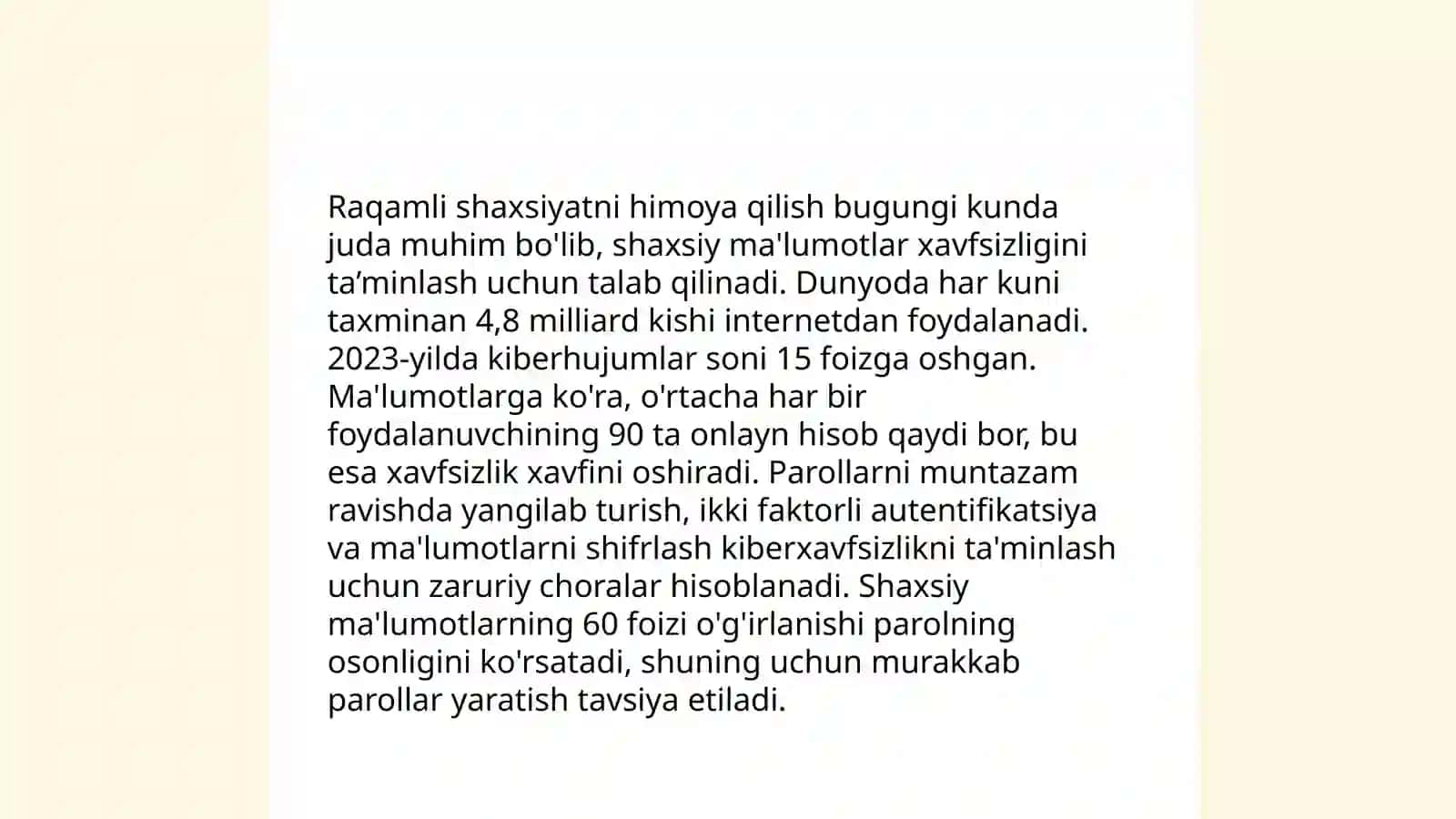 Isteʼmolchi daxlsizligi va xizmat sifati boʻyicha kutilayotgan tendensiyalar 4