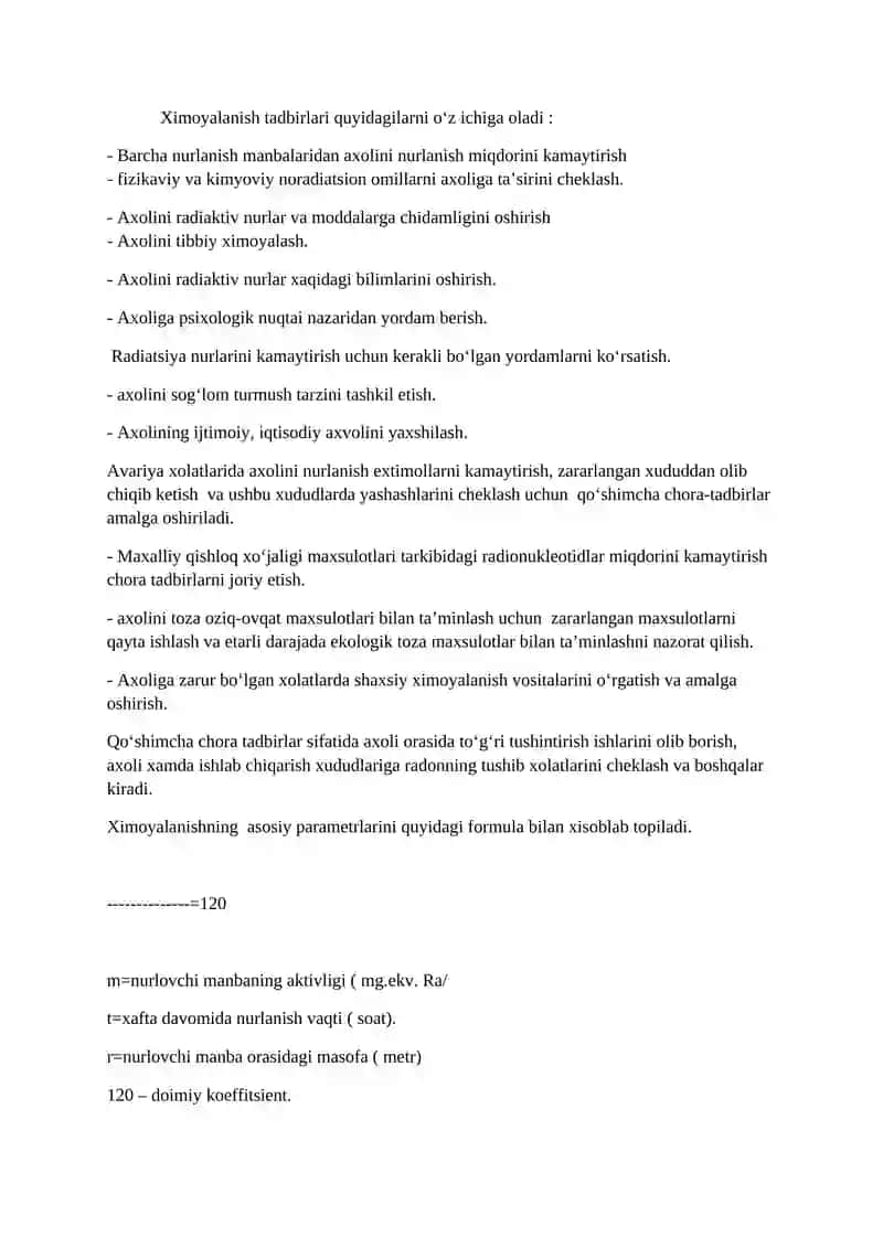 DPMlarda INMlardan foydalanilganda dozimetrik va radiometrik nazorat o‘tkazishning asoslari 4