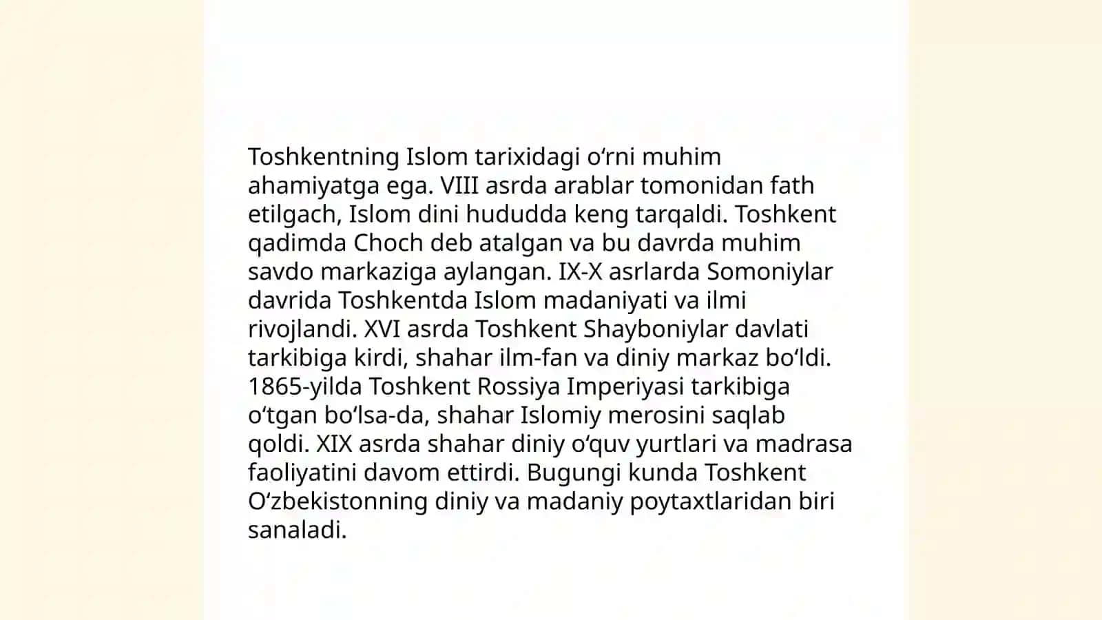 Toshkent-Islom madaniyati poytaxti e‘loni 4