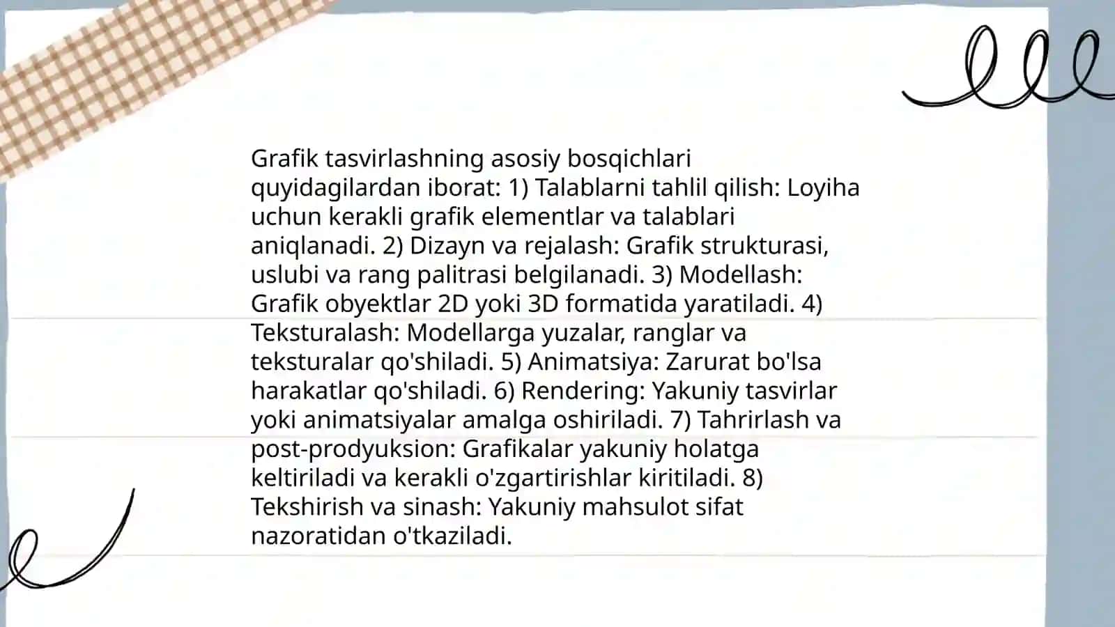 Garafik tasvirlash bo'shqaichlari 4