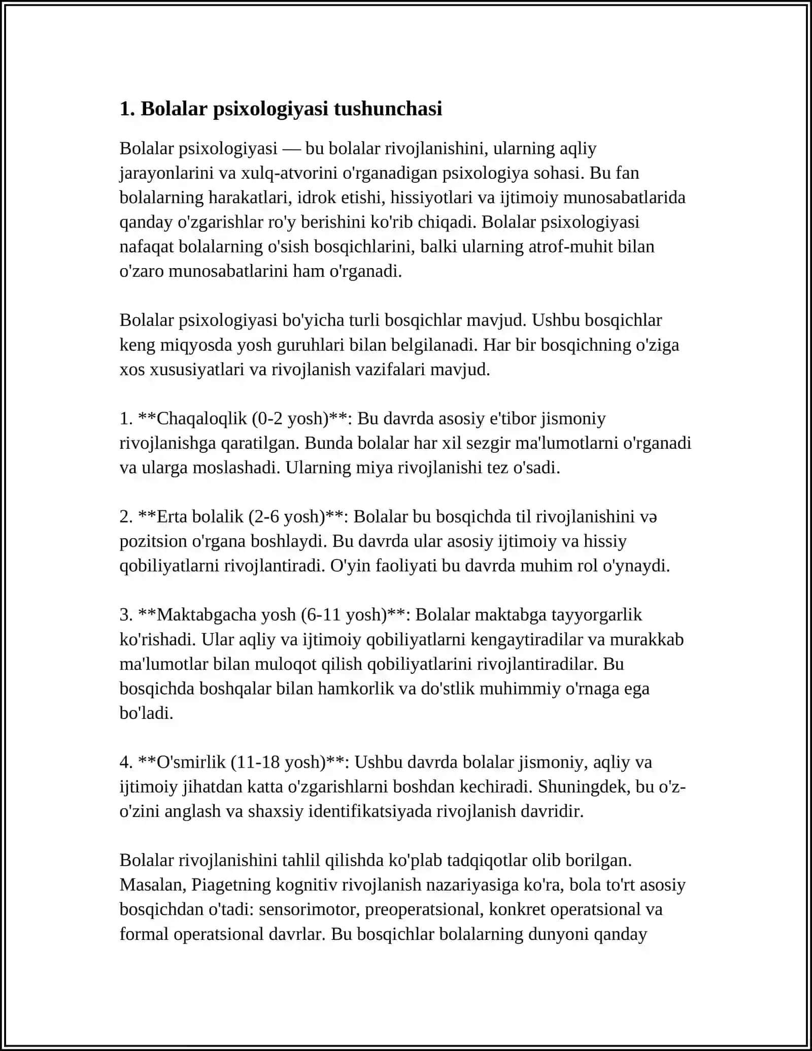 Bolalar Psixologiyasi Fanining Predmeti va Vazifalari 4