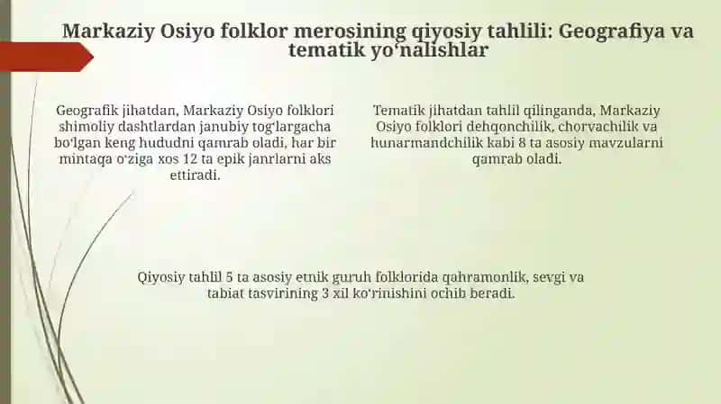Markaziy Osiyo manbashunosligini tarixiy xalq materiallari asosida qiyosiy tahlil qilish 4