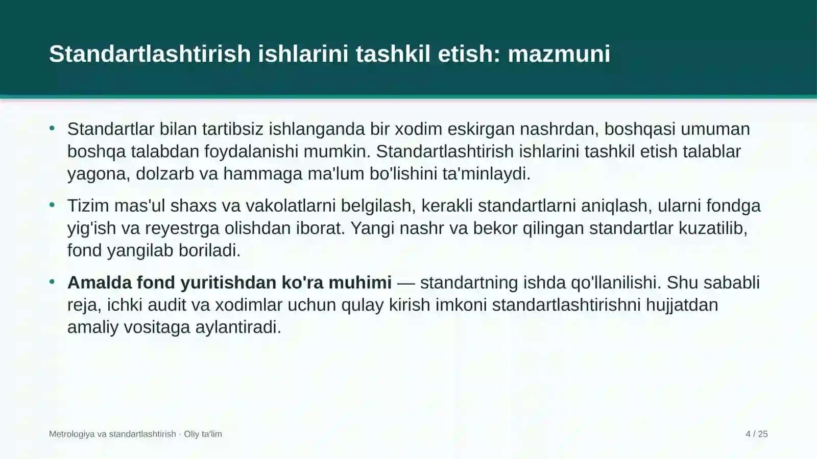 organik dehqonchilikda standartlashtirish ishlarini tashkil etish 8296 4