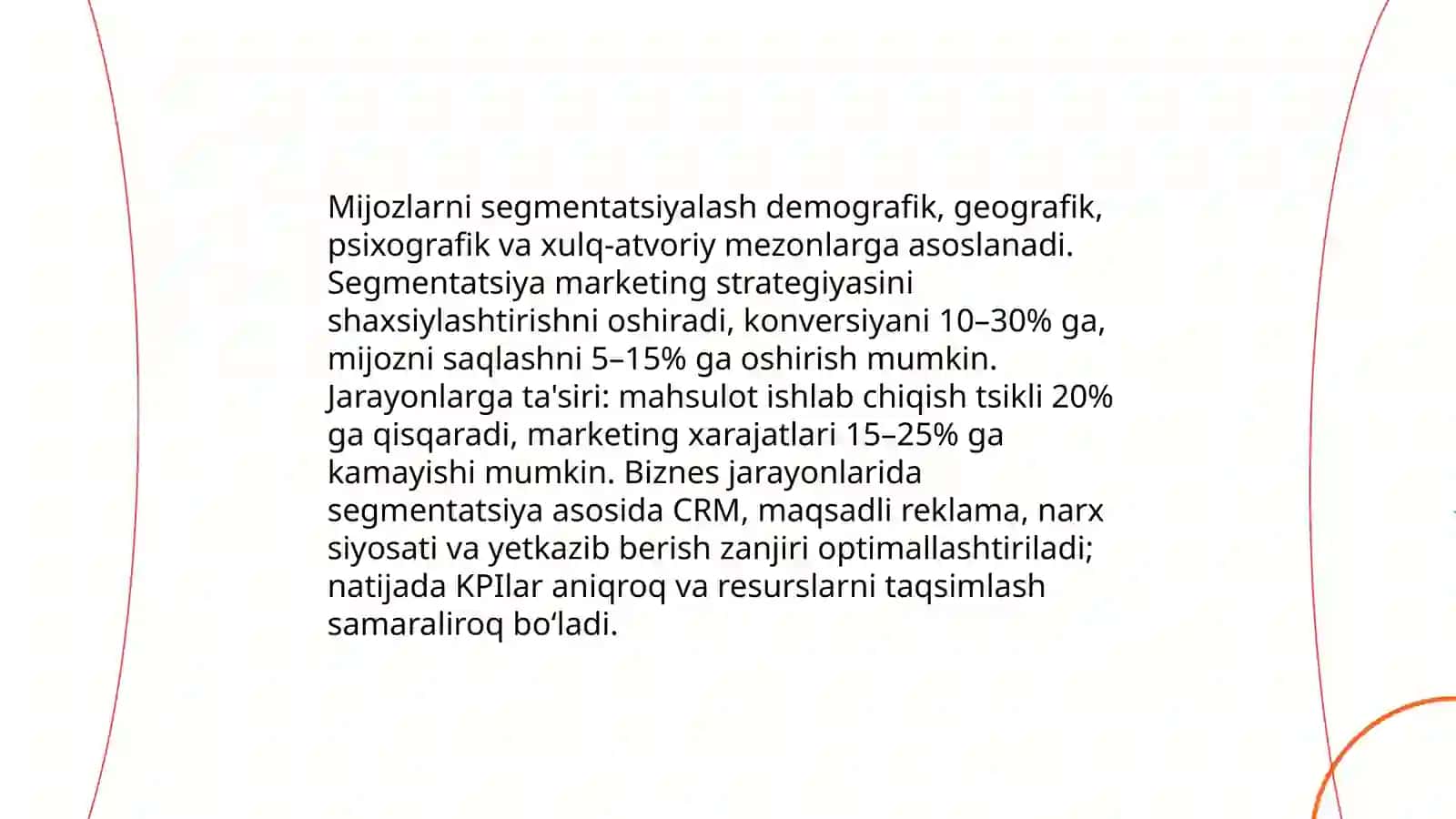 Biznes jarayonlarini tashkil etishda marketingning òrni 4