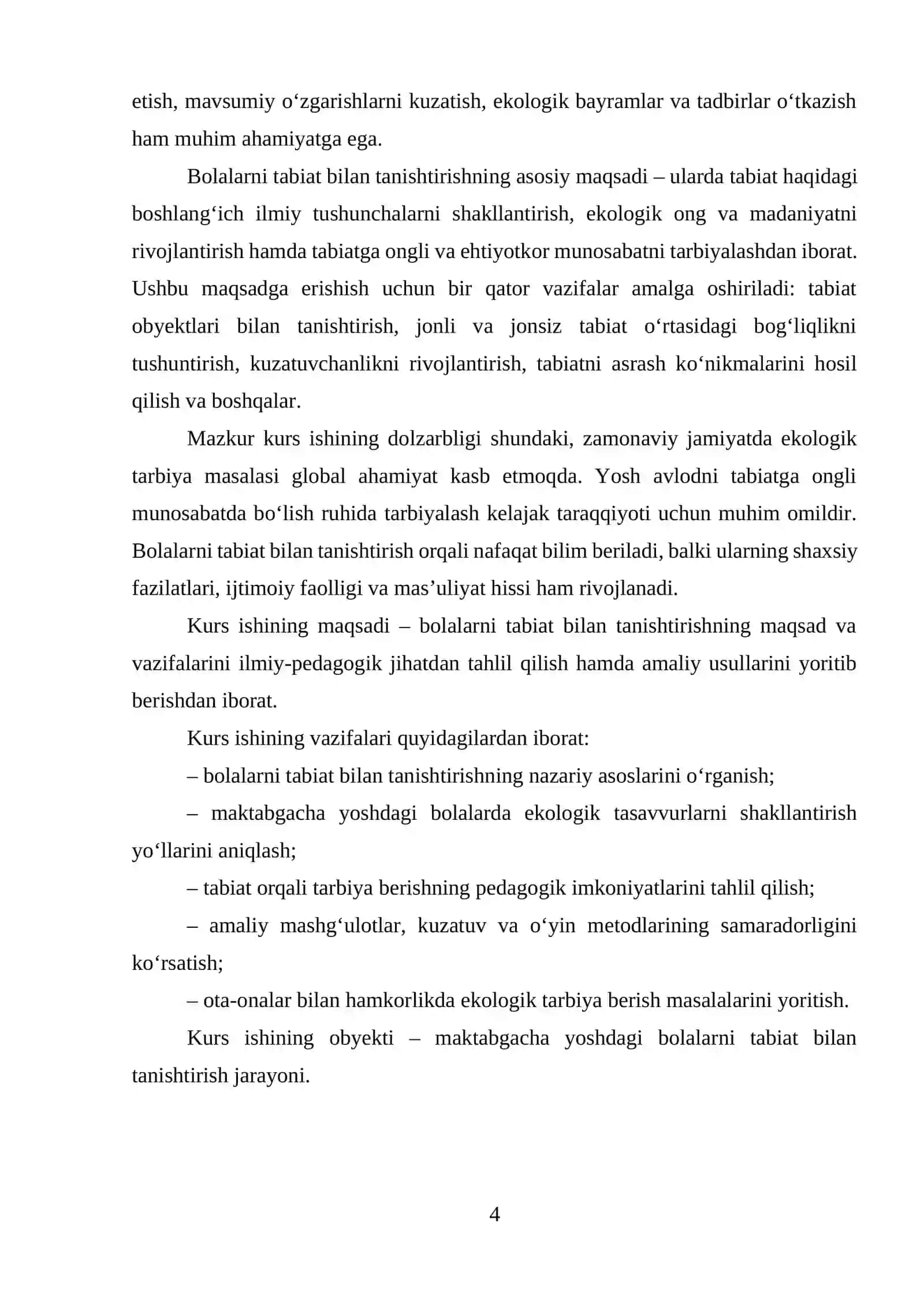 Bolalarni tabiat bilan tanishtirishning nazariy asoslari va amaliy vazifalari 4