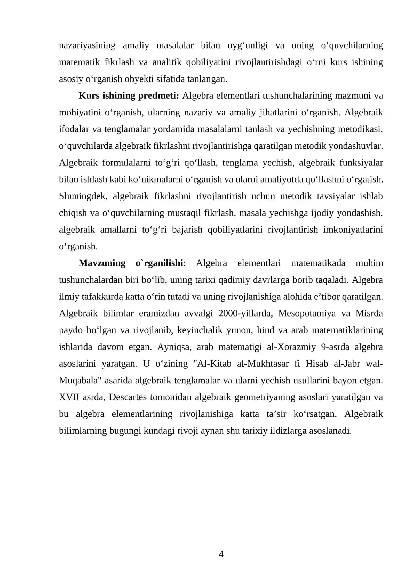 Algebra Elementlari Mavzusida Tarixiy Materiallardan Foydalanish 4